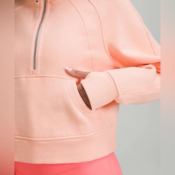 Lululemon Scuba Oversized Funnel Neck Half-Zip
In Peach Satin— Size XL/XXL - Picture 5 of 13